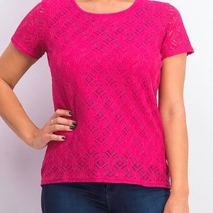 Market & Spruce Hans crochet overlay lace blouse